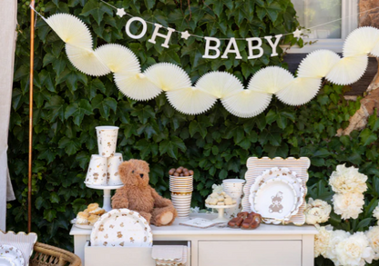 Cream Tissue Bunting Banner
