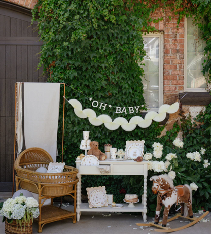 Cream Tissue Bunting Banner