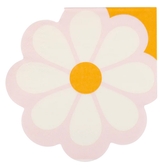Disco Daisy Shaped Cocktail Napkin
