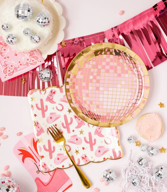 Disco Ball Paper Plate