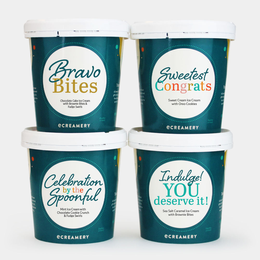 Congratulations Ice Cream Gift - 4 Pints