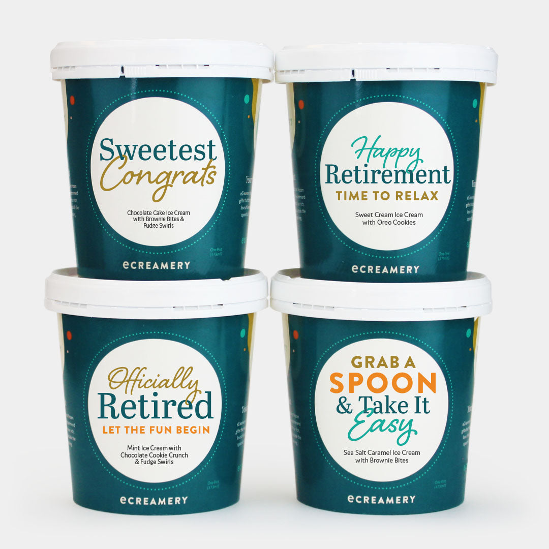 Retirement Ice Cream Gift - 4 Pints