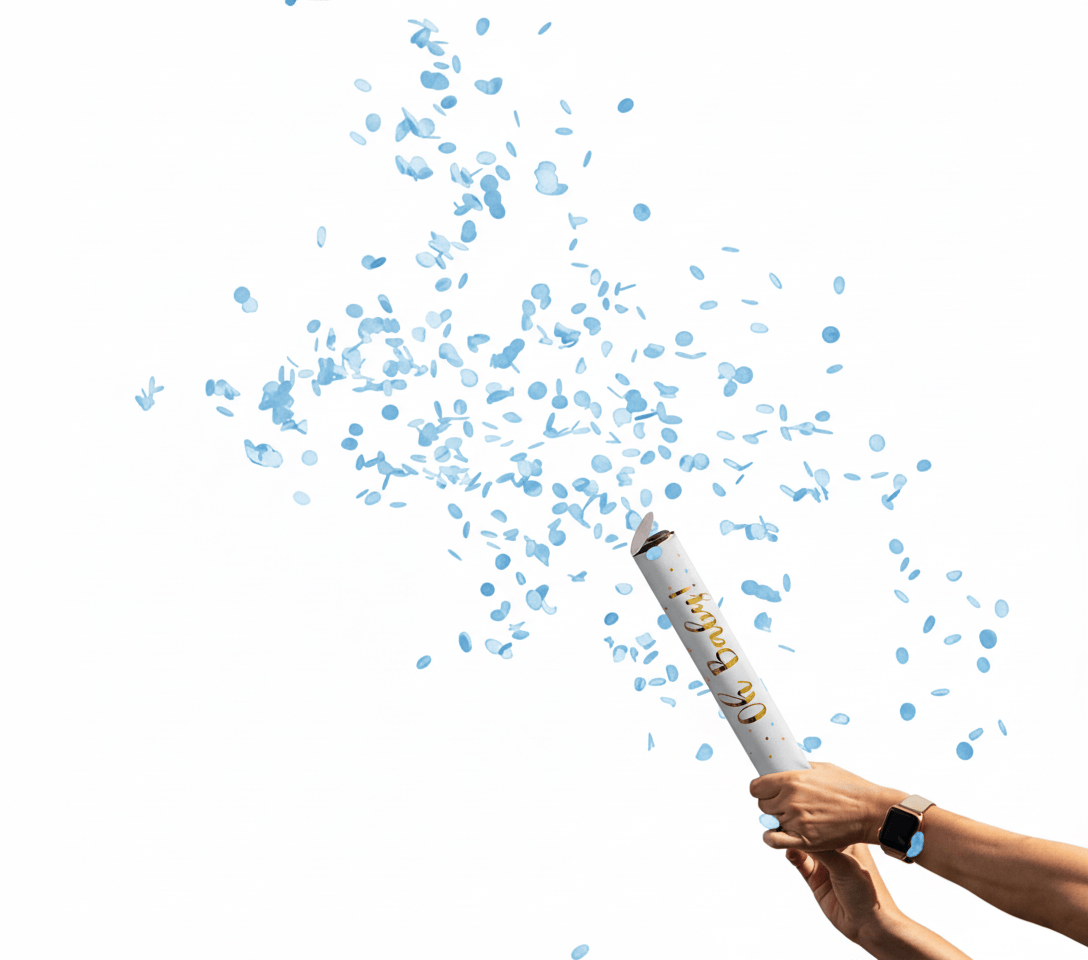Gender Reveal Confetti Launcher Cannon - Pink Or Blue