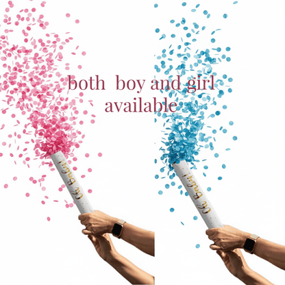 Gender Reveal Confetti Launcher Cannon - Pink Or Blue