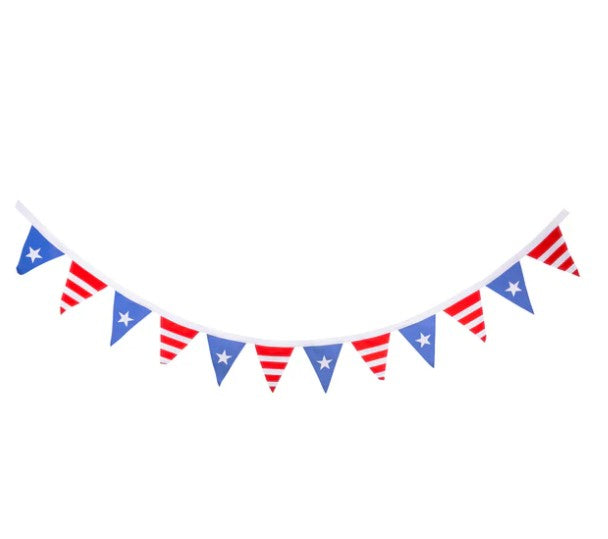 Stars and Stripes Outdoor Fabric Pennant Banner