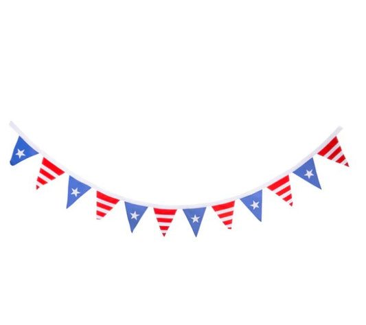 Stars and Stripes Outdoor Fabric Pennant Banner