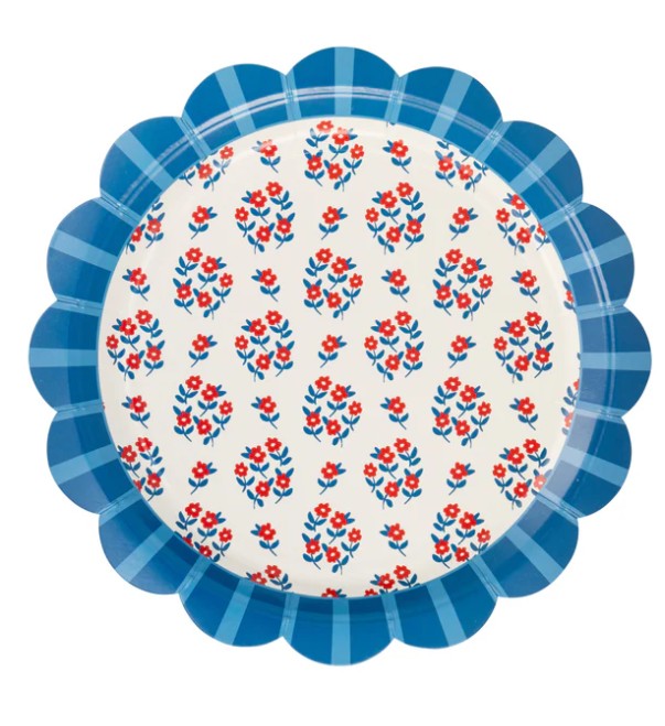 Floral Paper Plate Set - 9"