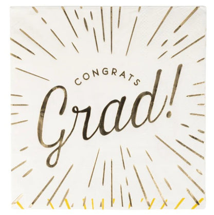 Foiled Congrats Grad Cocktail Napkin