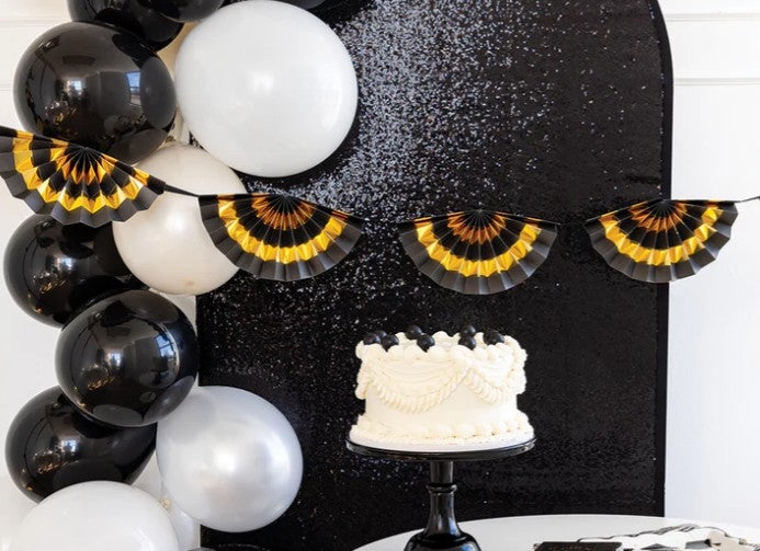 Gold Black Bunting Banner