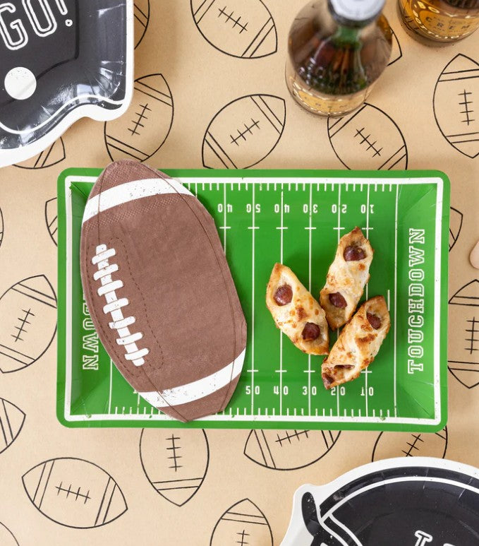 Football Shaped Paper Dinner Napkin