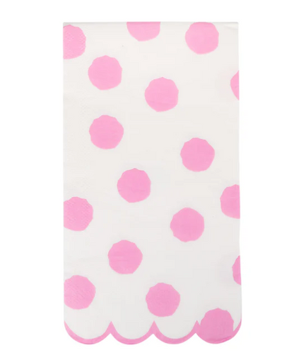 Fuchsia Polka Dot Dinner Napkin