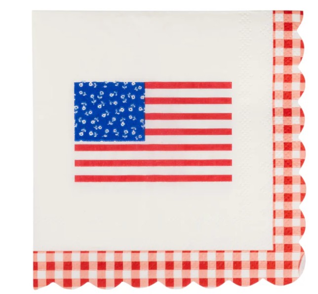 Gingham Flag Paper Napkin