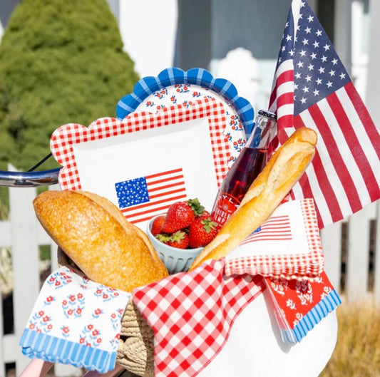 Gingham Flag Paper Napkin