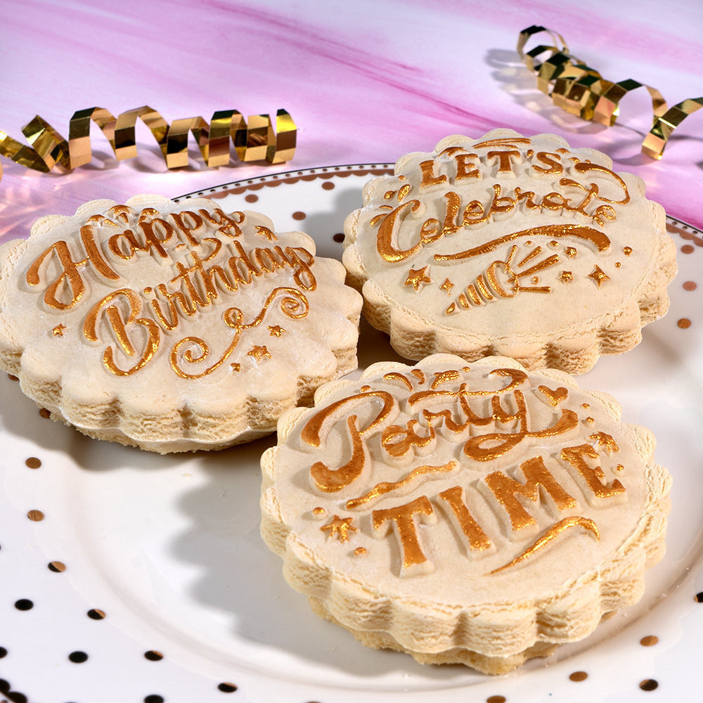 Embossed Birthday Cookie Stamp - Party Time