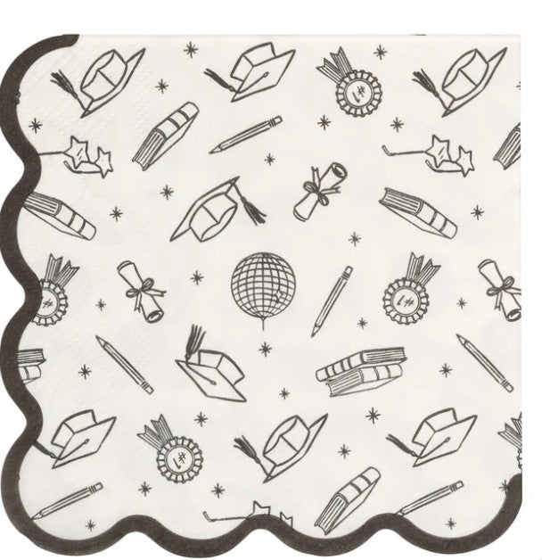 Grad Icon Foil Napkin Cocktail