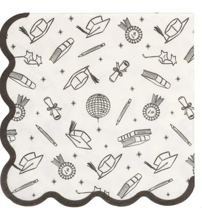 Grad Icon Foil Napkin Cocktail