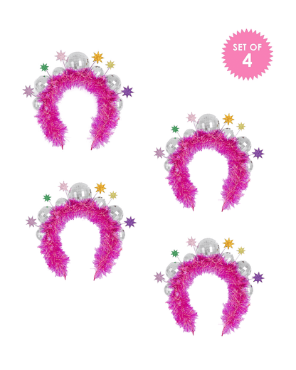 Pink Disco Ball Party Novelty Headband