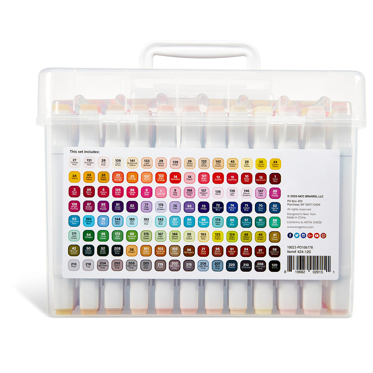 PRO Double-Ended Alcohol Markers - 120 Colors