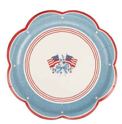 Flag Paper Plate - 8"