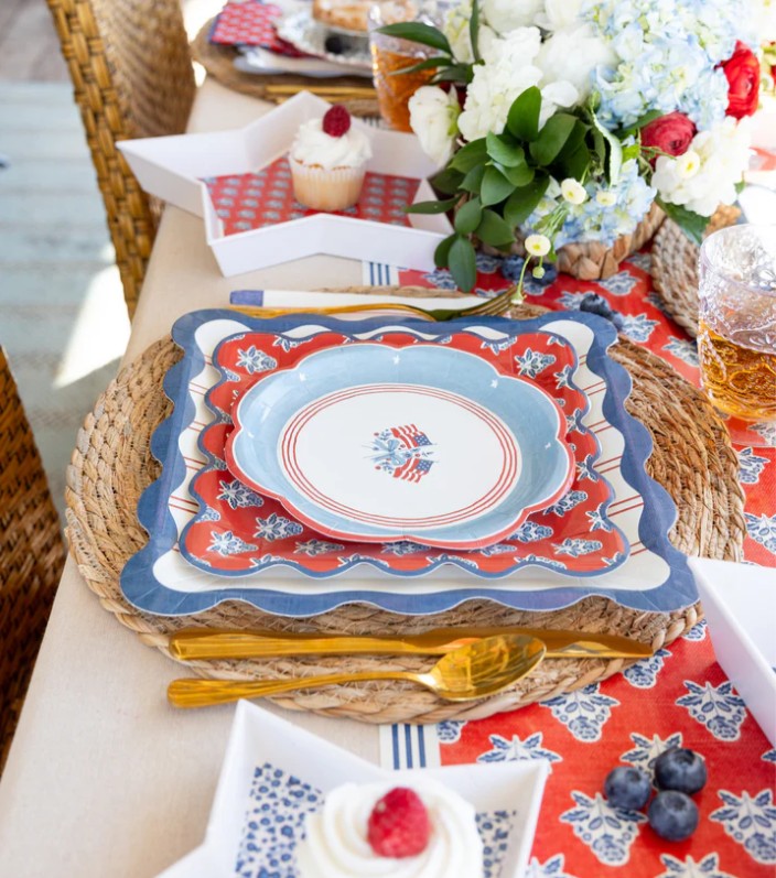 Flag Paper Plate - 8"