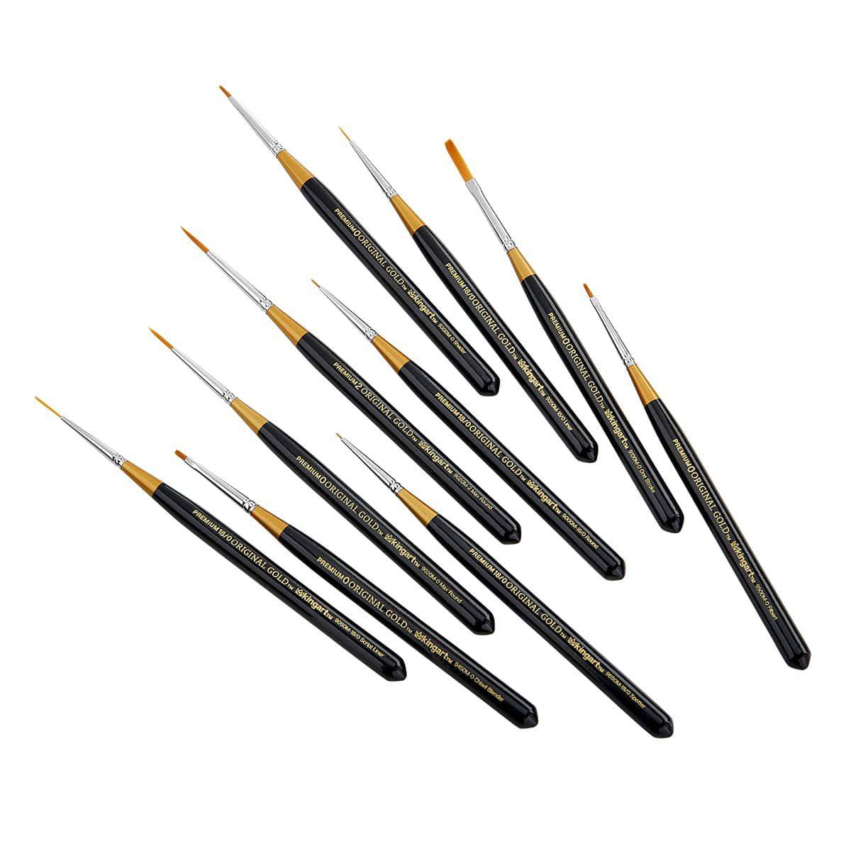 Original Gold® Golden Taklon Mini Brush Set 10 pc