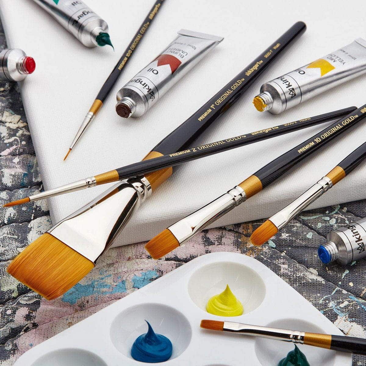 Original Gold® Golden Taklon Brush Set 12 pc