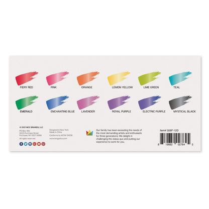 Studio Acrylic Paint - 60ml Bottles - 12 Iridescent Colors