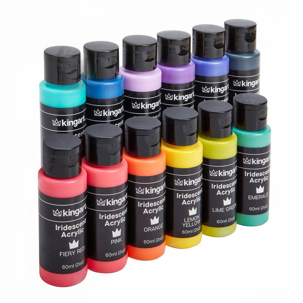 Studio Acrylic Paint - 60ml Bottles - 12 Iridescent Colors