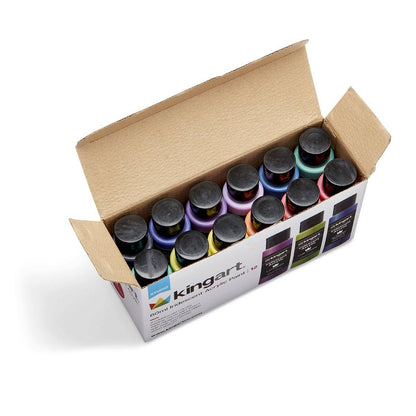 Studio Acrylic Paint - 60ml Bottles - 12 Iridescent Colors