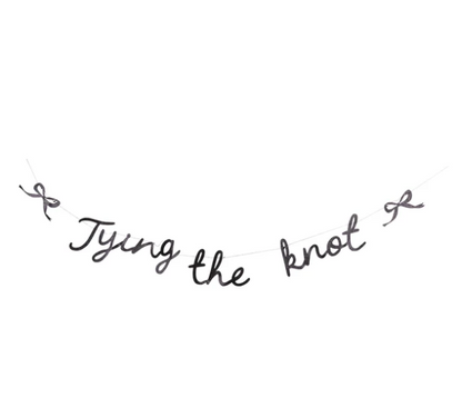 Tying the Knot Glitter Banner