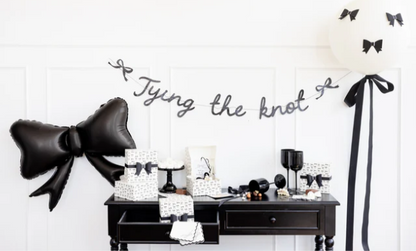 Tying the Knot Glitter Banner