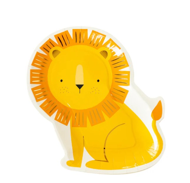 Safari Lion Shaped Paper Plate