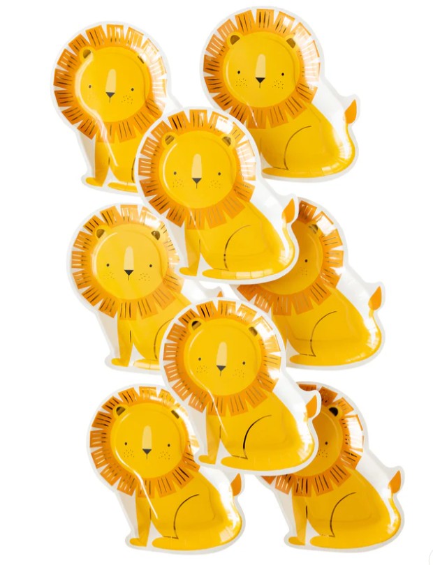 Safari Lion Shaped Paper Plate