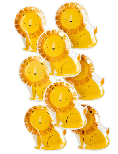 Safari Lion Shaped Paper Plate