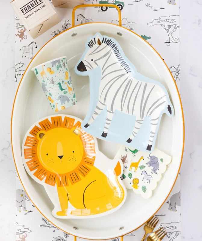 Safari Lion Shaped Paper Plate