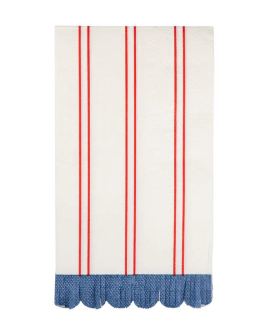 Red Striped Paper Dinner Napkin