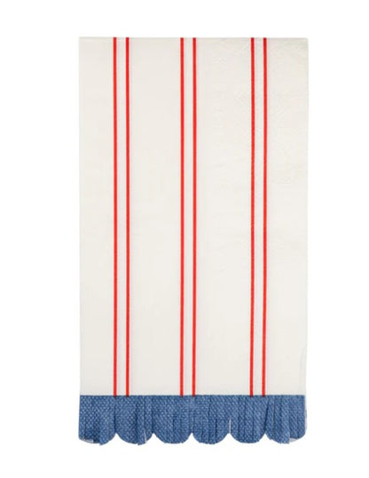 Red Striped Paper Dinner Napkin