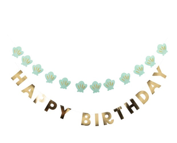 Mermaid Happy Birthday Puffy Felt Banner