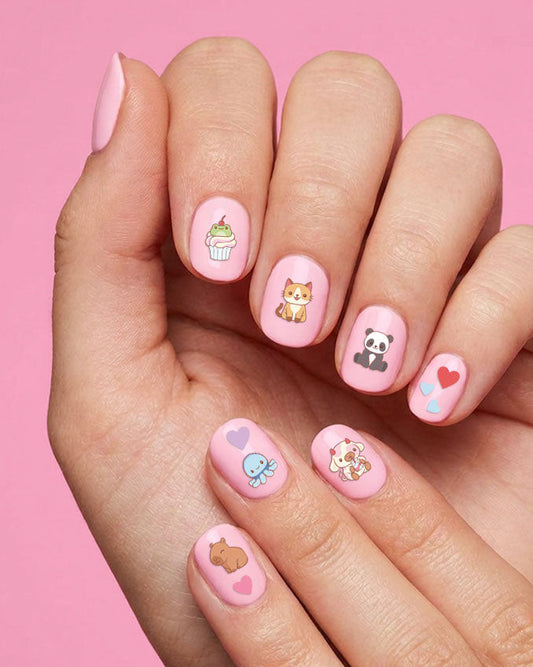 Kawaii Animals Nail Stickers - 600pc set