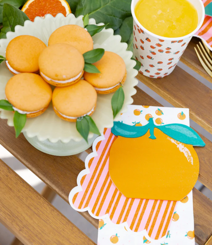 Orange Shaped Cocktail Napkin