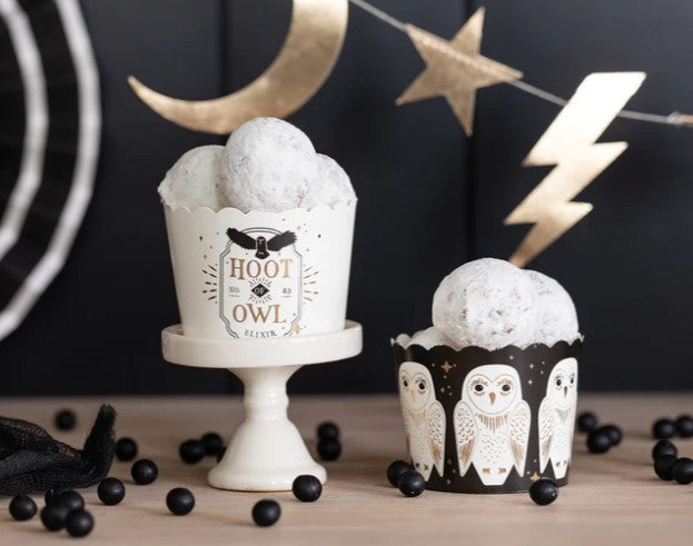 Gold Foil Owl Food Cups (50 pcs)