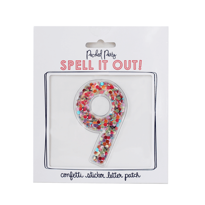 Confetti Number Stickers - Adhesive Patches