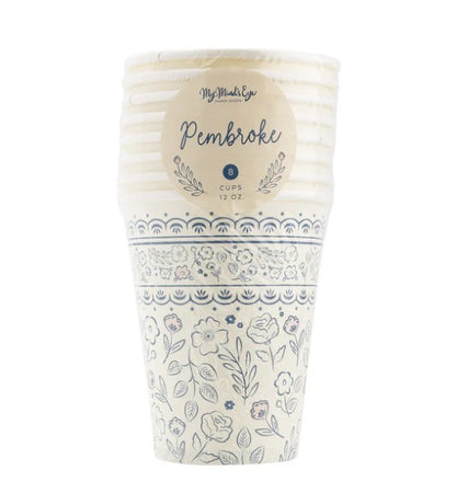 Tea Cup Paper Party Cups - 12 oz