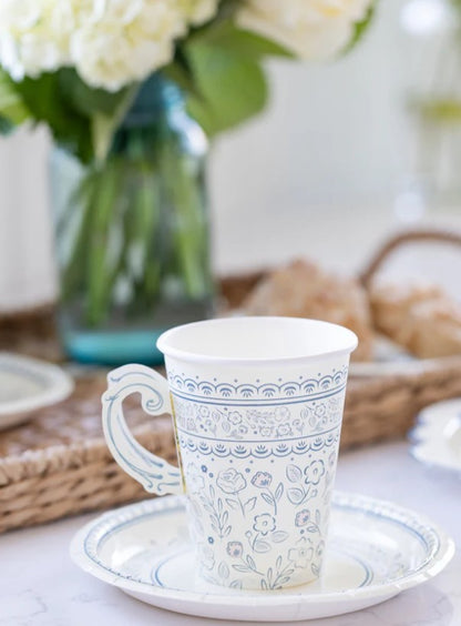Tea Cup Paper Party Cups - 12 oz