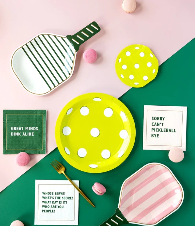 Pickleball Shaped Paper Cocktail Napkin