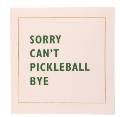 Pickleball Sayings Paper Cocktail Napkin Set