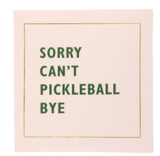 Pickleball Sayings Paper Cocktail Napkin Set