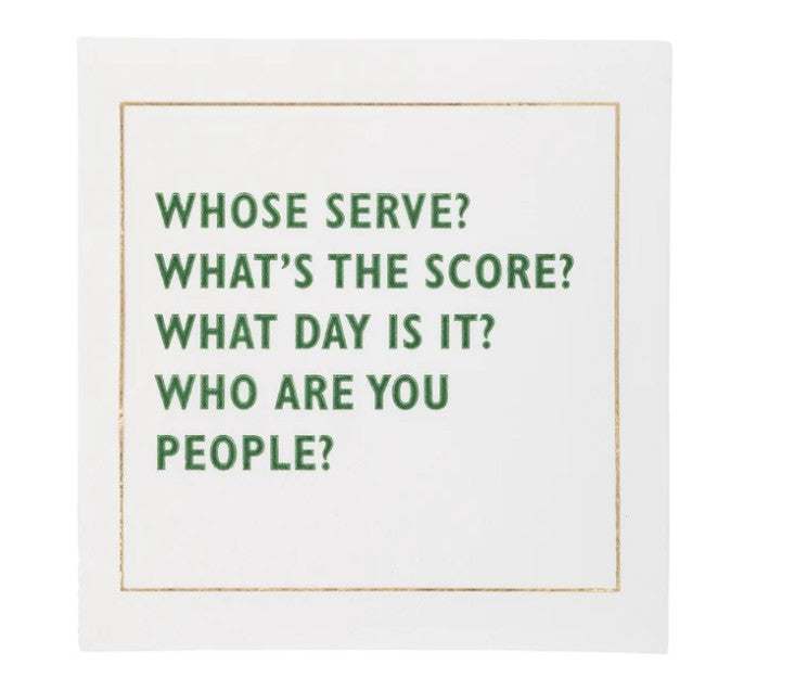 Pickleball Sayings Paper Cocktail Napkin Set