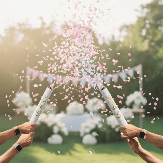 Gender Reveal Confetti Launcher Cannon - Pink Or Blue