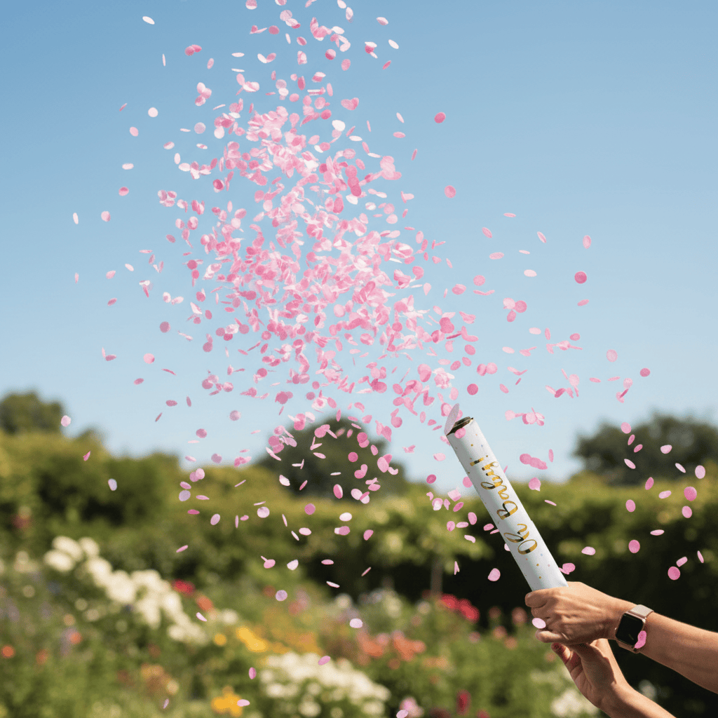 Gender Reveal Confetti Launcher Cannon - Pink Or Blue